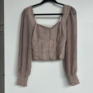 ABERCROMBIE BROWN CORSET STYLED TOP